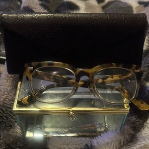 Gucci Brown Tortoiseshell Glasses
